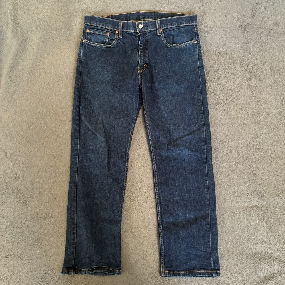Levis 559 Dark Indigo Wash Denim Mid Rise Straight Leg Jeans Men's Size 36x30